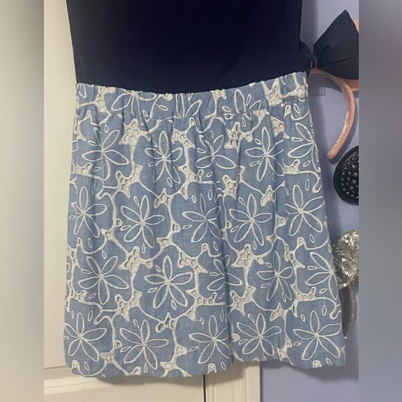 Lilly Pulitzer Athens Tide Blue Hollar For a Dollar Strapless ALine Eyelet Dress - Picture 11 of 14